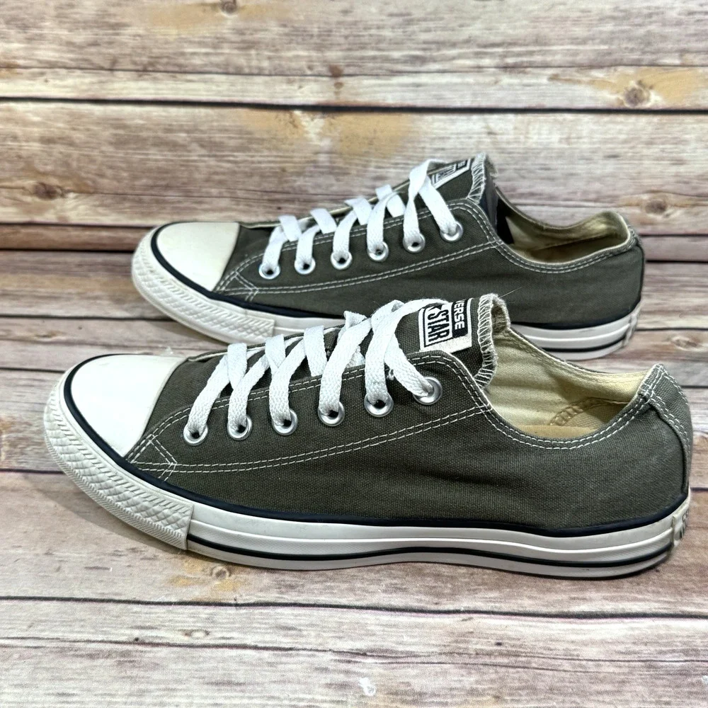 Converse All Start Chuck Taylor Olive Green Low Top Unisex Sneakers W9/M7